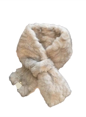 韩系万字布标毛绒围脖 12915