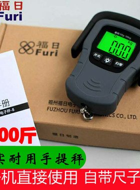 福日快递便携式手提电子秤精准家用小型高精度商用称重弹簧称鱼器