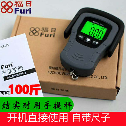 福日快递便携式手提电子秤精准家用小型高精度商用称重弹簧称鱼器