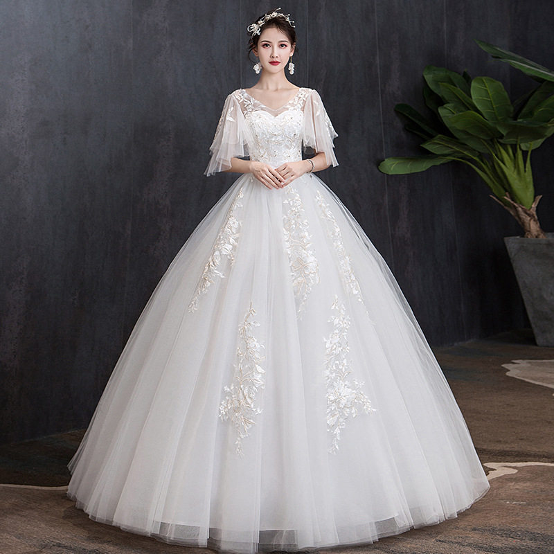 主轻婚纱2026新款新娘小个子春季高腰遮肚大码简约礼服裙女批发