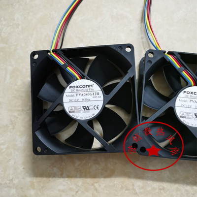 FOXCONN 8025 8CM 双滚珠12V 0.80A PWM超大风量风扇PVA080G12R