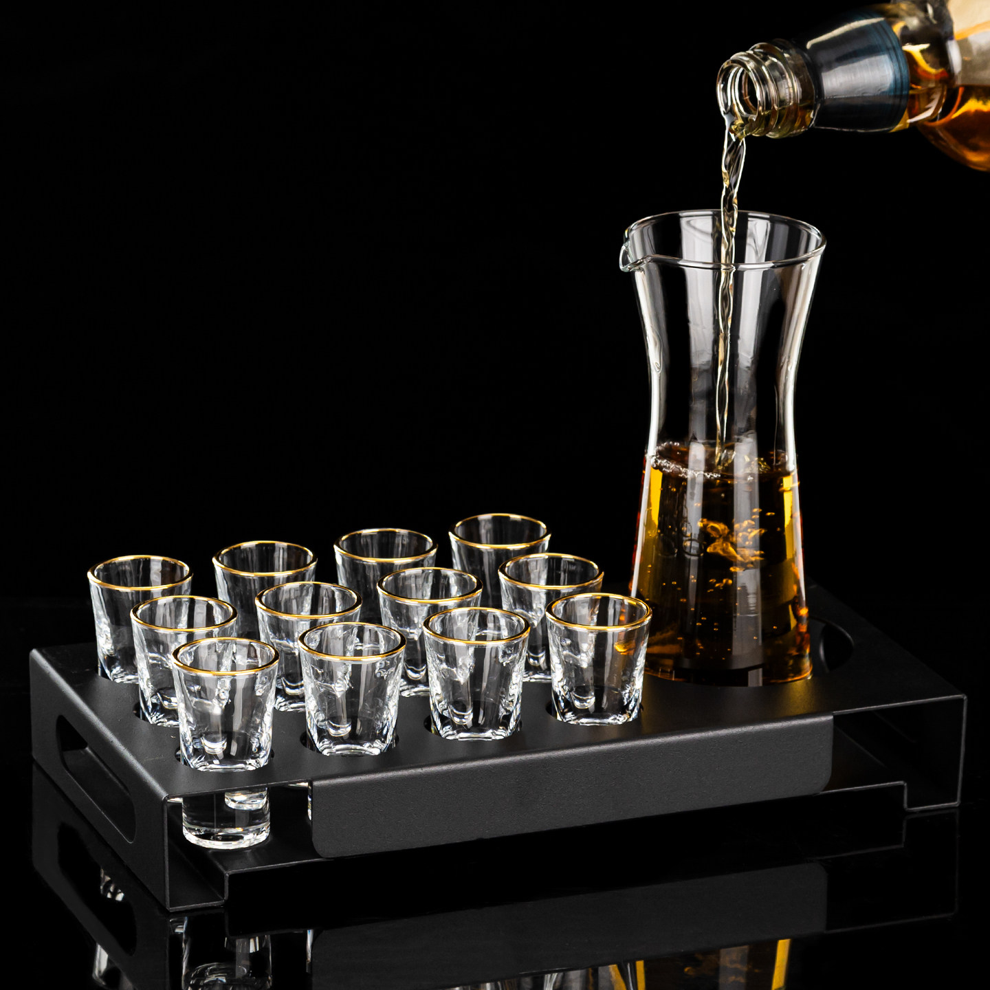 伯纳特shot子弹杯b52鸡尾酒杯酒吧ktv一口杯洋酒杯描金白酒杯套装,餐饮具,白酒杯,淘宝优惠券,粉丝福利购,淘宝优惠卷