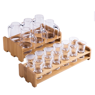 家用中式白酒杯 SHOT子弹杯小烈酒杯厚底一口杯带刻度分酒器套装