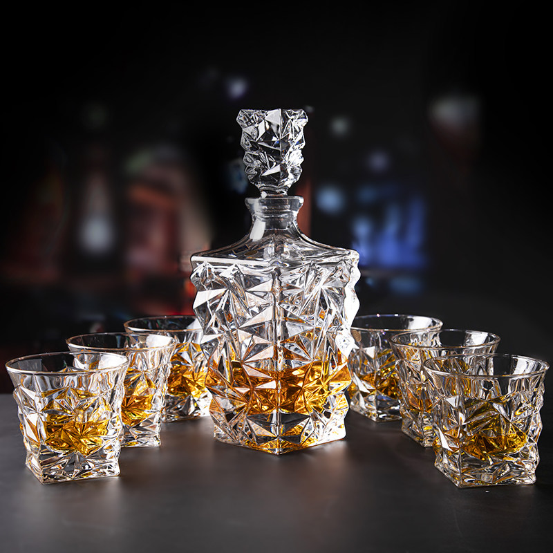 捷克BOHEMIA进口水晶玻璃威士忌杯洋酒杯创意啤酒杯酒瓶酒具