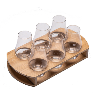 专业威士忌闻香品鉴杯 品酒会指定用杯 麦芽威士忌郁金香杯架套装