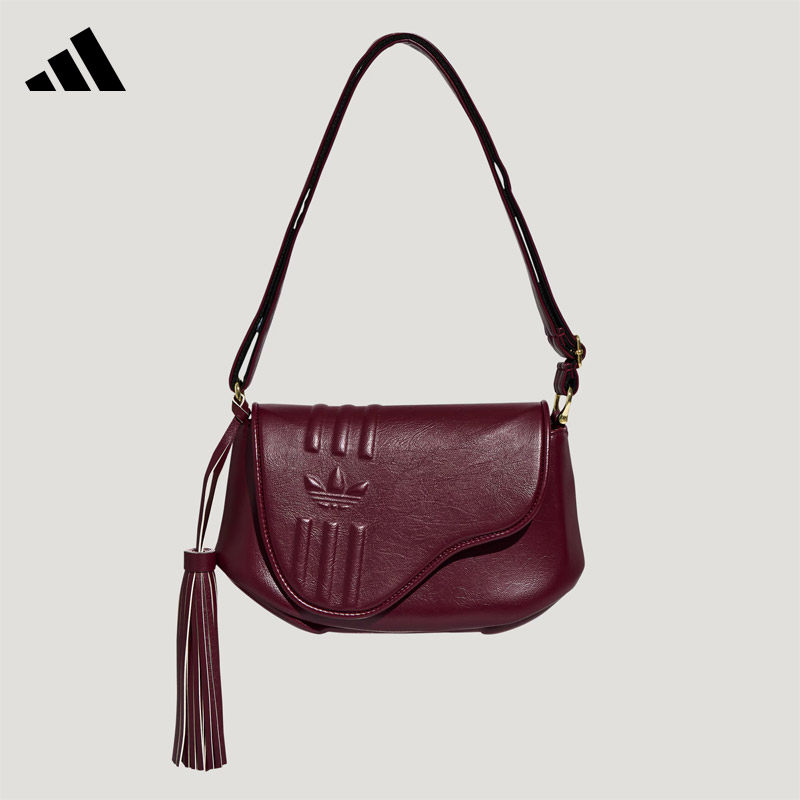 Adidas/阿迪达斯三叶草女子运动斜挎包休闲单肩包潮马鞍包KW4726
