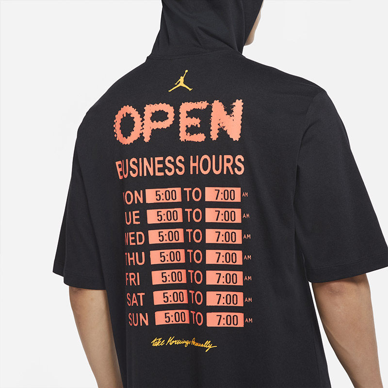 NIKE耐克短袖男2022秋季新款Jordan宽松运动五分袖连帽T恤DQ7383