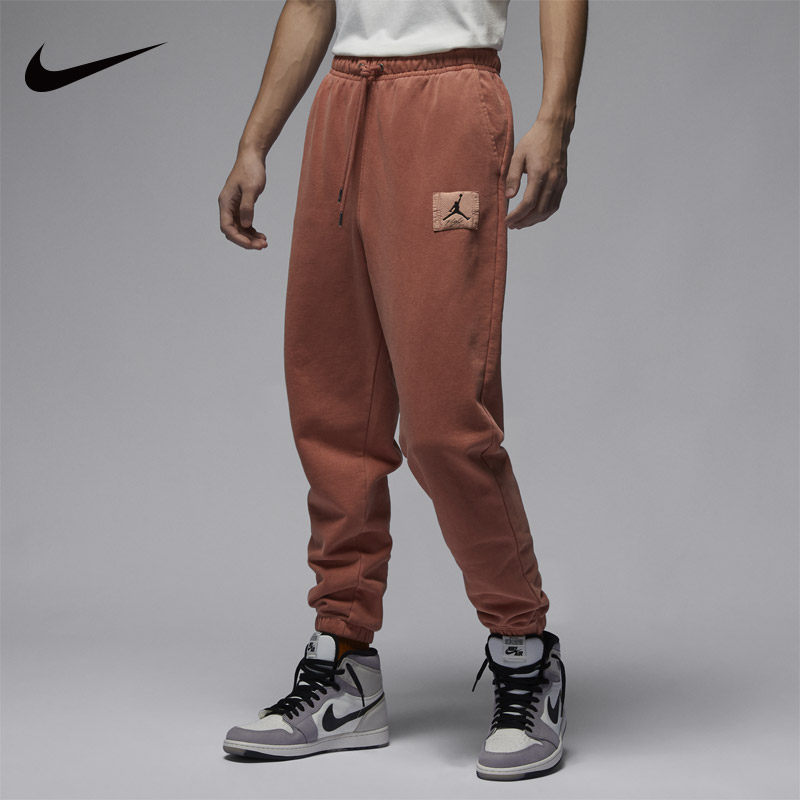Nike耐克JORDAN男子秋冬季运动裤重磅水洗复古小脚针织长裤FB7299
