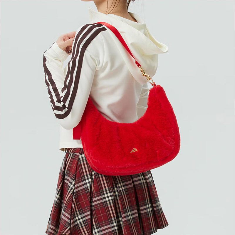 Adidas/阿迪达斯女子新年红腋下包运动手拎包休闲单肩挎包KR2566