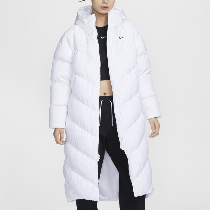Nike耐克2024冬新款女子防风拒水羽绒服运动长款保暖外套HF7894