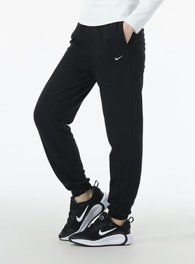Nike耐克针织长裤女春季新款健身训练运动裤跑步休闲小脚裤FN2435