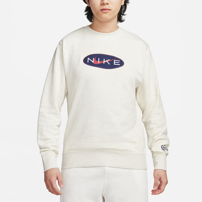 Nike耐克卫衣男Sportswear新款法式毛圈圆领针织运动套头衫FZ4729