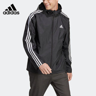 Adidas阿迪达斯外套男2023春秋季款运动服连帽梭织休闲夹克IB0381