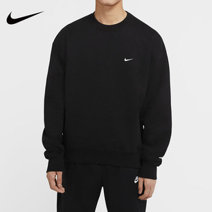 Nike耐克卫衣男2022冬季新款加绒保暖小勾针织圆领套头衫DA0318