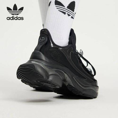 adidas阿迪达斯三叶草女OZVENUZ浮蝶鞋复古厚底运动老爹鞋JS2468