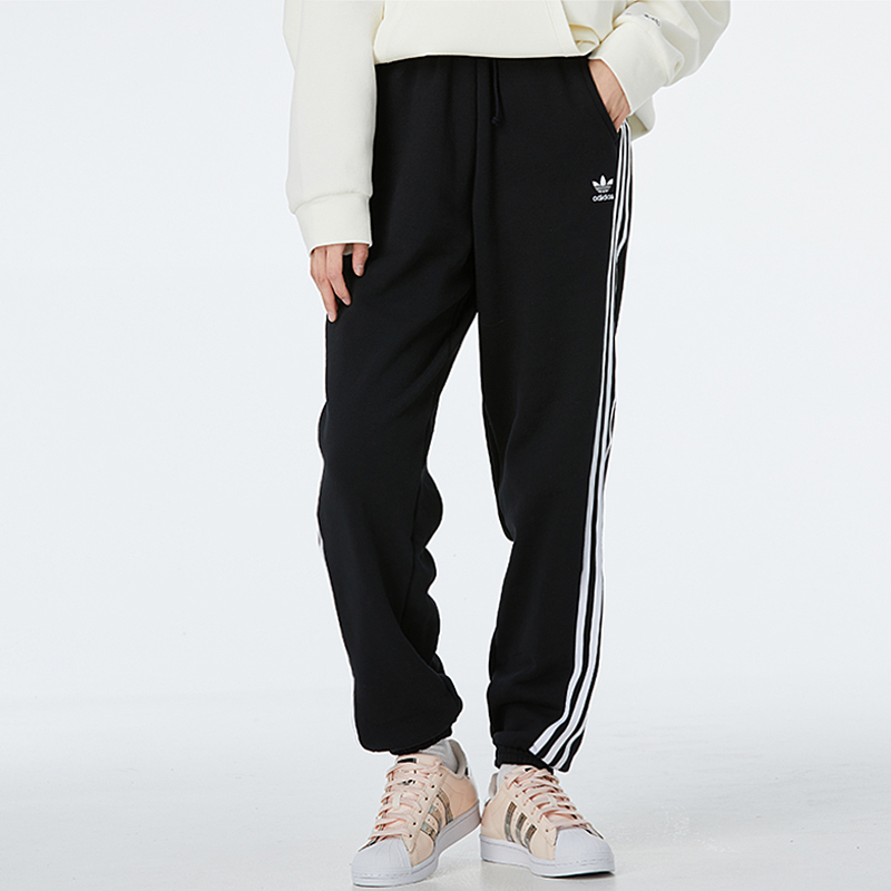 阿迪达斯三叶草裤子女宽松休闲