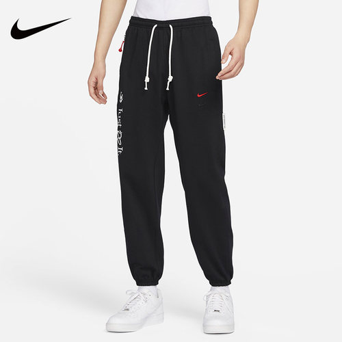 Nike耐克男裤2024春季CNY加绒保暖篮球多标logo长裤运动裤FZ6381