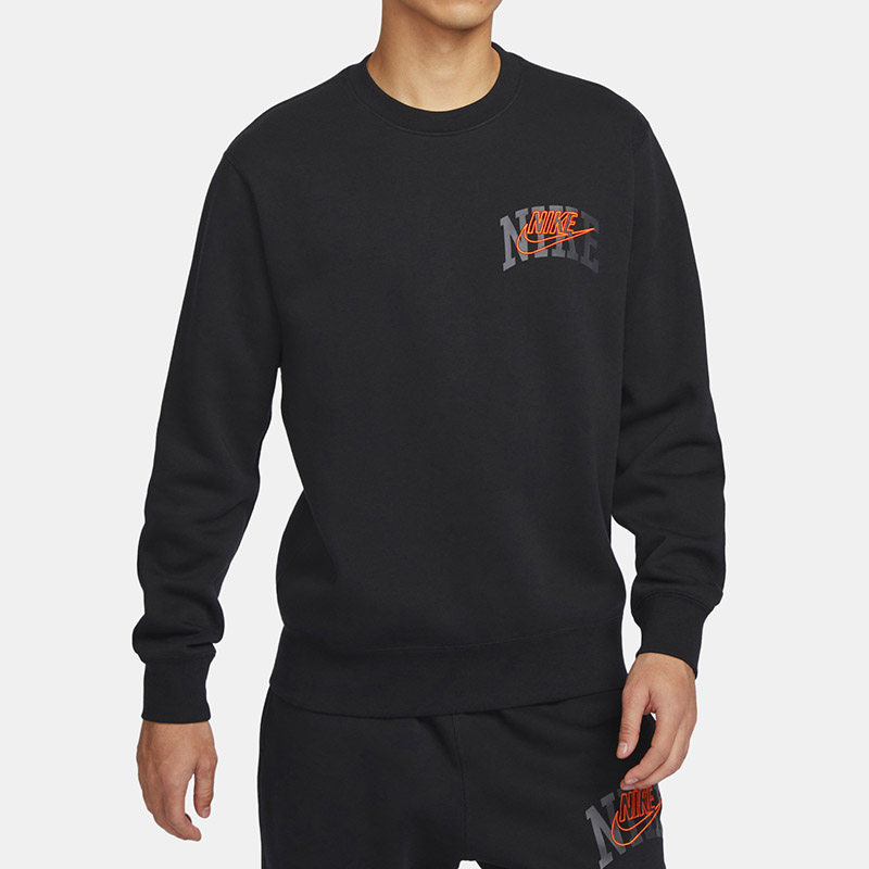 Nike耐克卫衣男2024春休闲宽松针织舒适保暖圆领运动套头衫FV4446