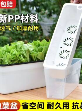条形长款方形种菜盆阳台窗台窄边专用储水透气种植箱超窄边种菜盆
