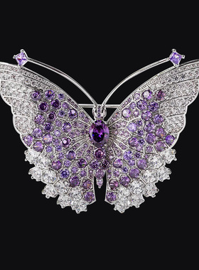 超仙气质蝴蝶胸针高档女精致时尚胸花礼服百搭设计别针衣服配饰