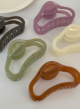 2024夏季新款薄荷绿色格林风磨砂云朵大抓夹百搭时尚盘发夹鲨鱼夹