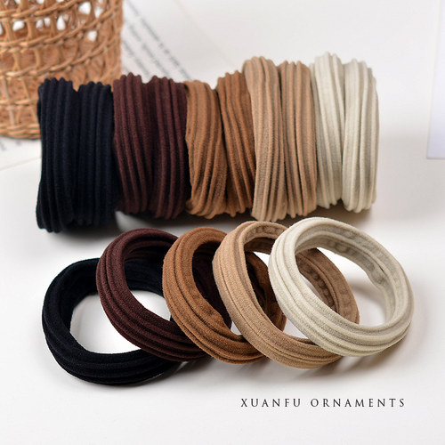 加粗高弹力皮筋女扎头绳耐用不伤发绳丸子头饰网红发圈高马尾皮套