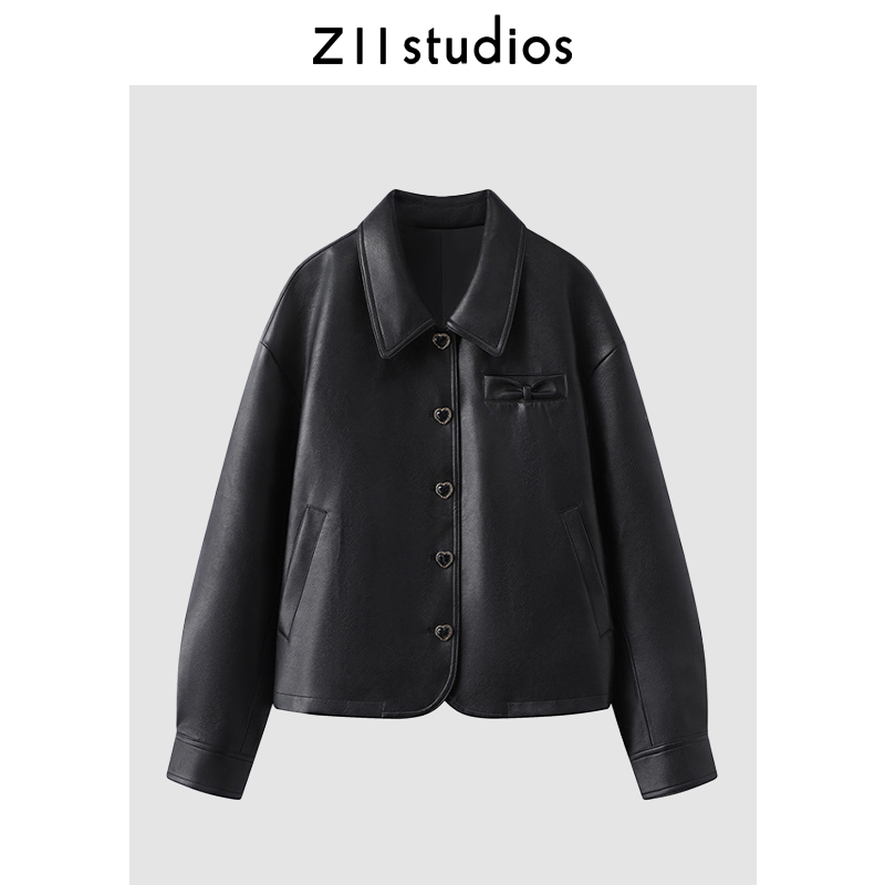 Z11美式复古皮衣短外套