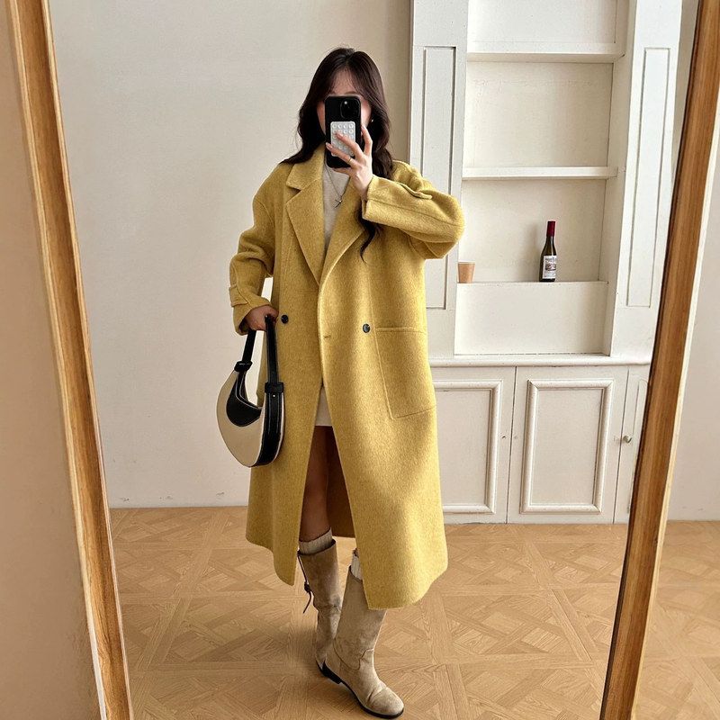 双面高端长款新款女显瘦韩系秋冬