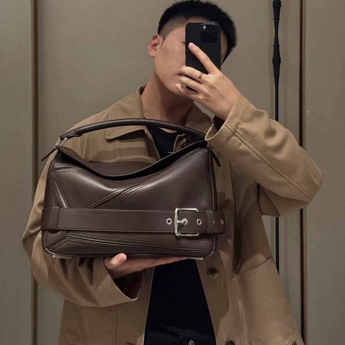 机车包马鞍包原厂真皮