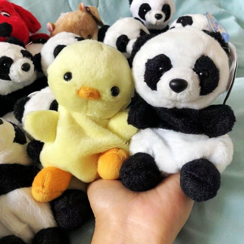外贸豆袋带颗粒小熊猫豆袋玩偶毛毛绒/玩偶/公仔/布