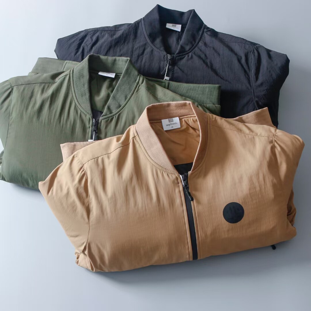 棒球服男款高端压花工艺工装飞行夹克军绿色秋冬外套棉袄潮