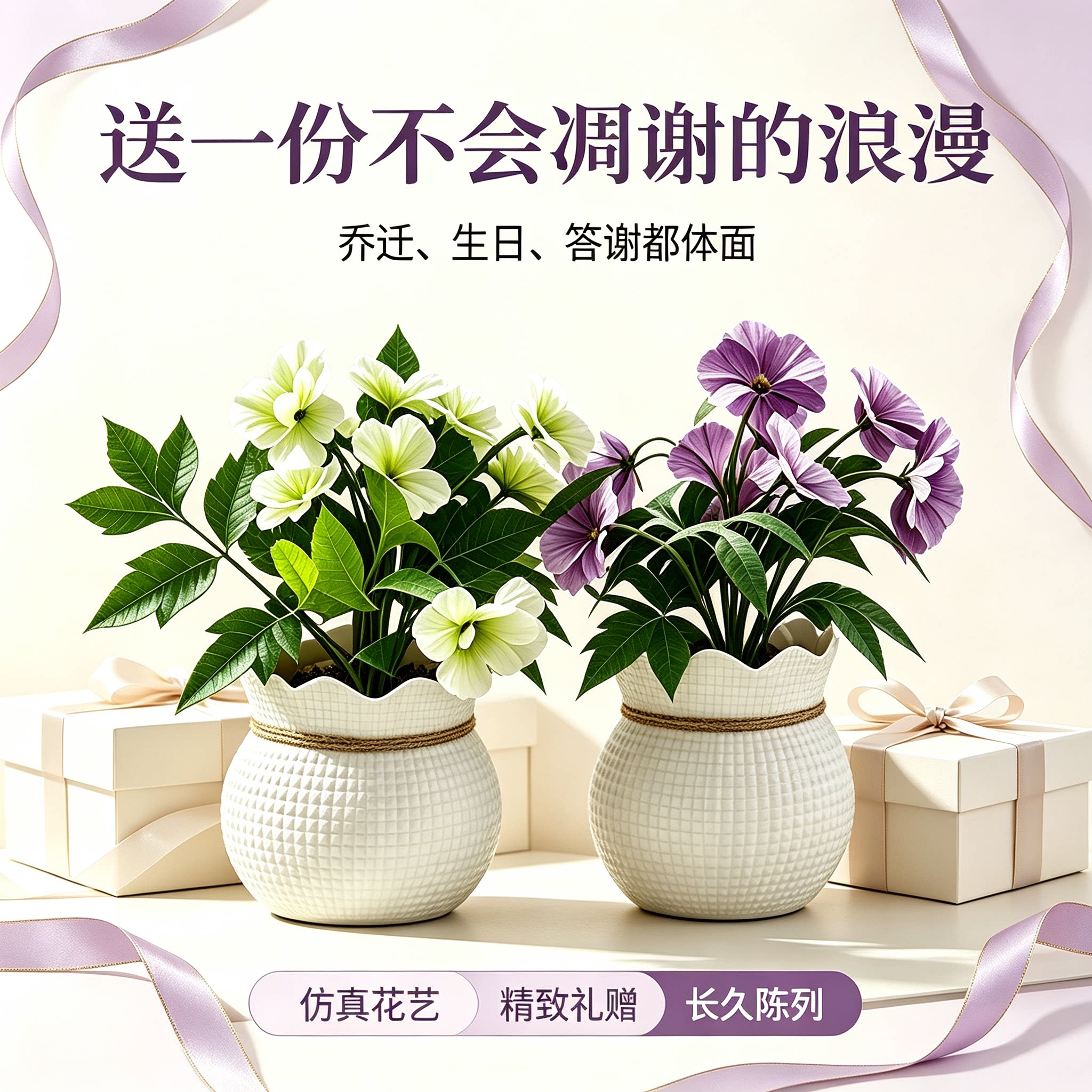 仿真绿植家居民宿摆件仿真花绿植盆栽摆件会议室办公室迷你装饰品