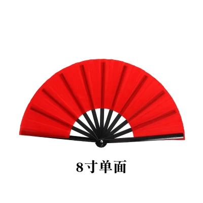 直销 8寸 黑骨 单面 双面 武术扇双面扇儿童舞蹈扇