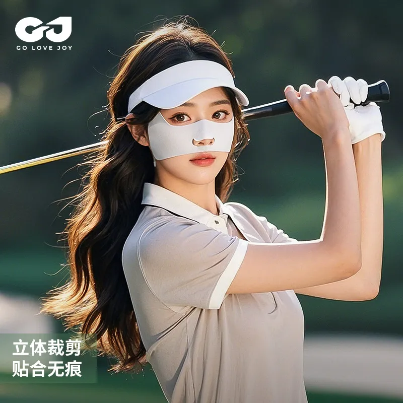 夏季新款高尔夫防晒面罩户外运动骑行遮阳防紫外线透气凉感XTJ155