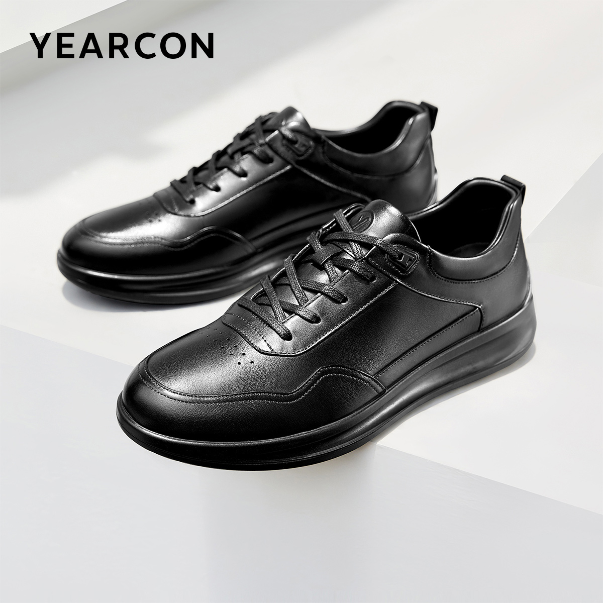 英伦风男士意尔康休闲皮鞋