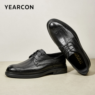 意尔康男鞋2026新款春季真皮商务正装皮鞋软底男士新郎结婚办公室