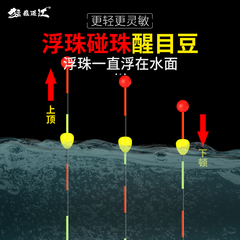 浮珠对撞鱼漂醒目豆加粗高灵敏度近视纳米浮标轻口鲫鱼小配件套装-封面