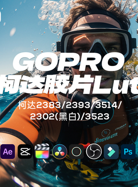 GoPro转柯达2383/2393电影感lut调色protune 、709仿复古胶片预设
