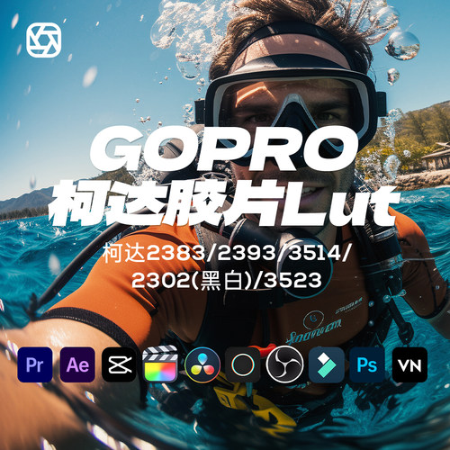 GoPro转柯达2383/2393电影感lut调色protune 、709仿复古胶片预设