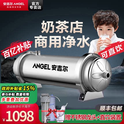 政府补贴安吉尔净水器不锈钢大流量家用厨房奶茶店制冰机商用超滤