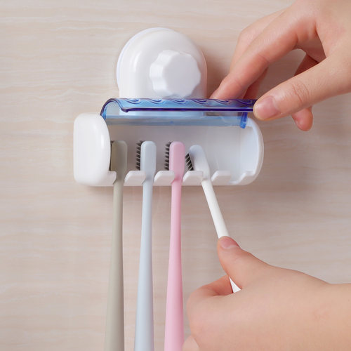 双庆强力无痕创意壁挂情侣牙具座