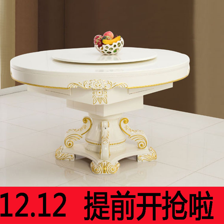 折叠实木圆桌麻将机全自动餐桌两用欧式家用静音四口电动机麻促销