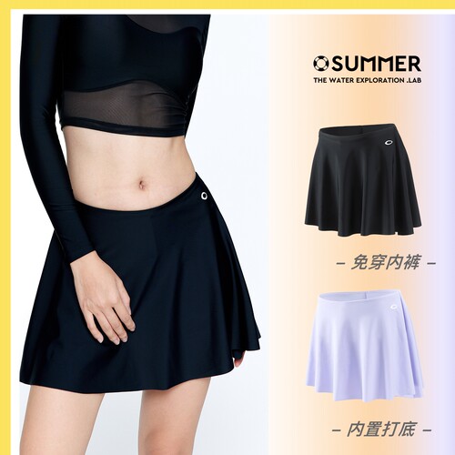 OSUMMER女游泳裤裙保守防走光