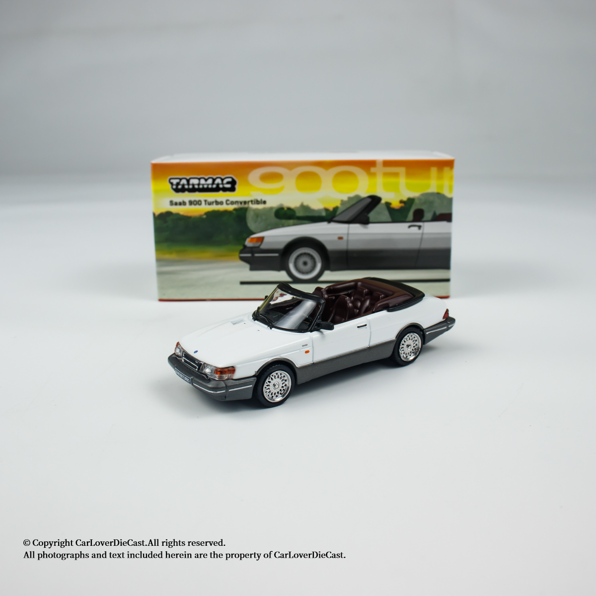 现货1:64 TW Saab 900 Turbo敞篷版合金车模收藏