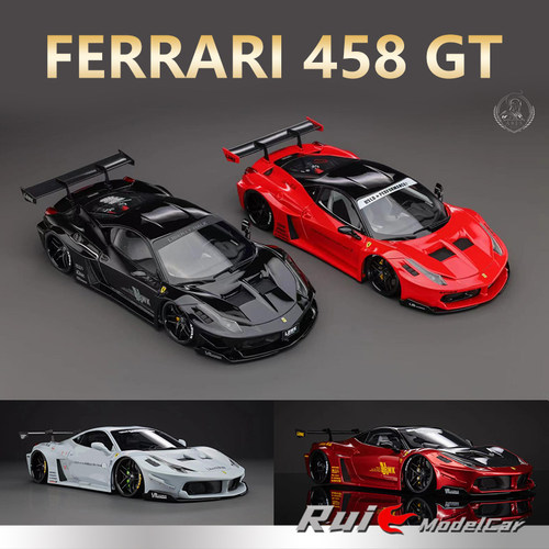 预1:18 ARES MODEL法拉利Ferrari 458 GT LB改装限量树脂汽车模型