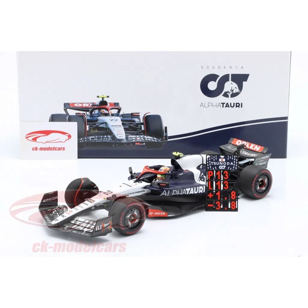 特价 1:18 迷你切 角田裕毅2023 F1英国大奖赛#22阿尔法托利车模图片