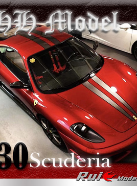 预1:18 HH Model 跃马 430 法拉利Scuderia限量树脂汽车模型