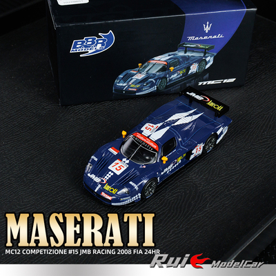 1:64 BBR玛莎拉蒂MC12 Competizione #15 2008 FIA汽车模型摆件