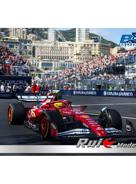 预1:43/18 BBR法拉利SF-25 2025摩纳哥站勒克莱尔F1亚军汽车模型