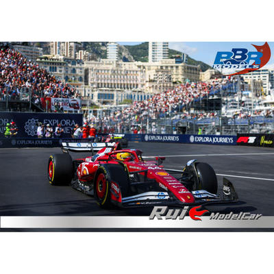 预1:43/18 BBR法拉利SF-25 2025摩纳哥站勒克莱尔F1亚军汽车模型